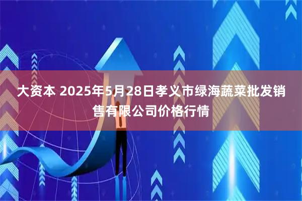 大资本 2025年5月28日孝义市绿海蔬菜批发销售有限公司价格行情